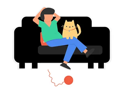 at home at home cat design home illustration pet stay home stay safe