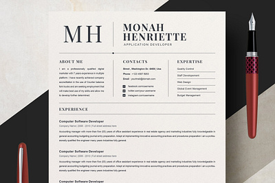 Clean Resume / CV Template clean resume creative resume curriculum vitae cv template modern modern resume professional resume resume template template