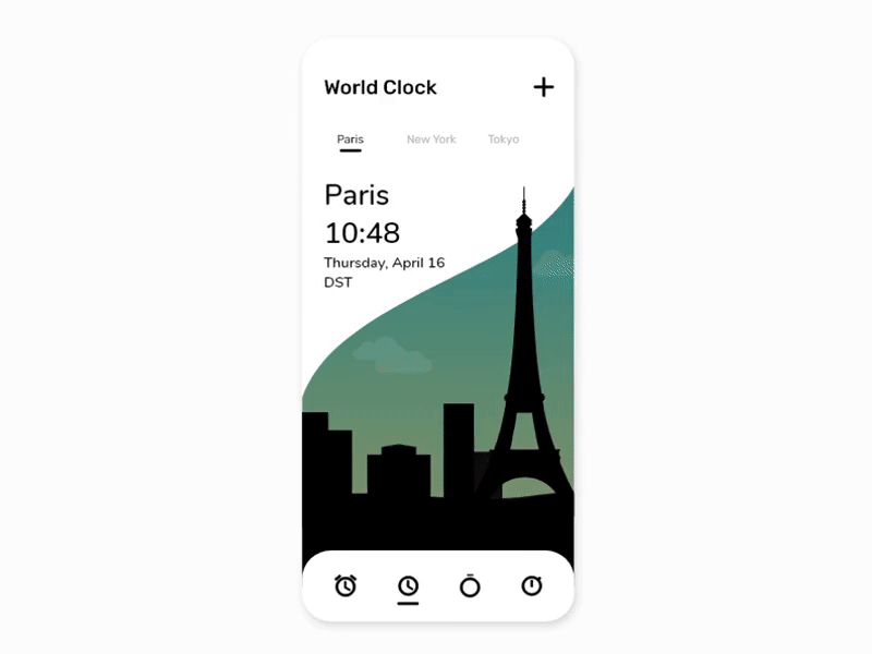 Mobile World Clock design mobile app world clock