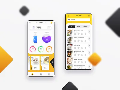 Calories Calculator food health meal orange porridge water yellow