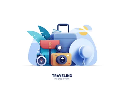 Travel bag camera hat icon icons illustration ps ticket travel