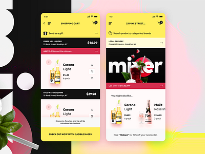 MBD - Liquor, Beer, & Wine - Marketplace iOS App app design beer corona e commerce ecommerce liquor marketplace mobile moet ui design user experience user interface ux design wine