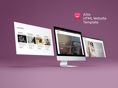 Show Case - Aitix - HTML Website Template blog clean creative ecommerce fashion store landing page logo portfolio psd template retina