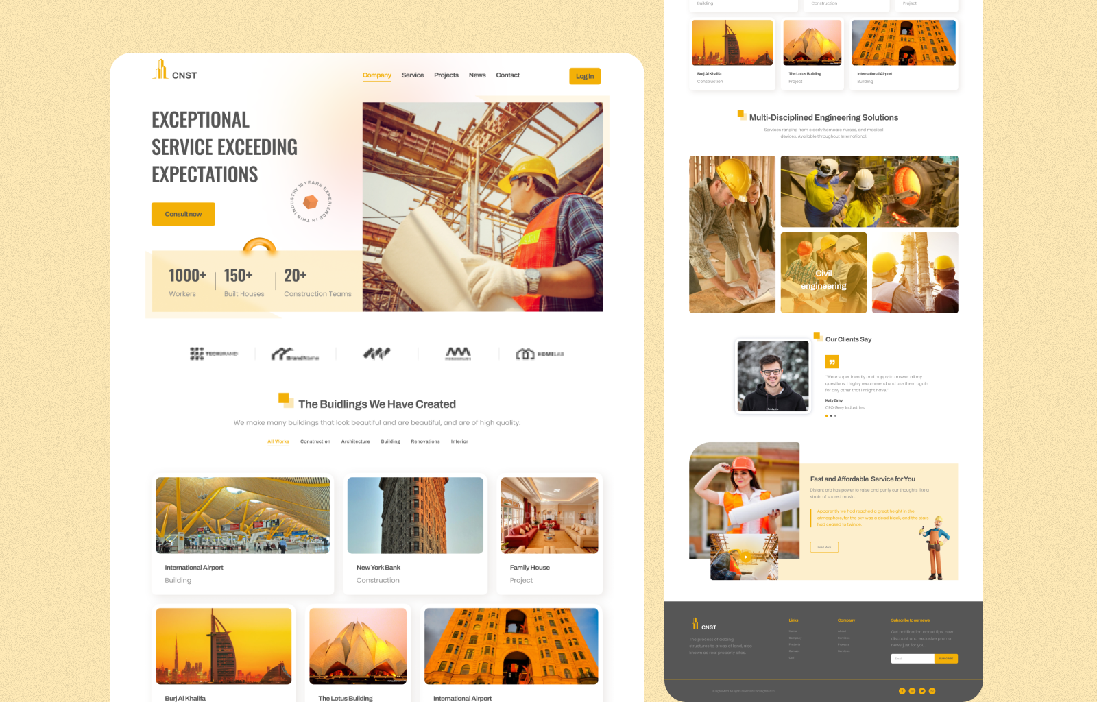 Architecture or Construction Business Website Design building city construction contractor engineering graphic design hero section house interior interior architecture interiordesign landing page landing page design landmark real estate real estate agency site ui ux