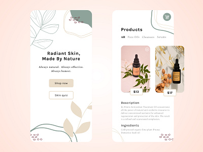 Skincare App Concept UI beauty beauty product clean clean design ecommerce design make up minimal app mobile product product design skincare ui uidesign