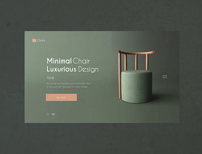 Minimal chair landing page daily ui dailyui dark mode design landing page landing page design landingpage ui design uiux uxdesign web design webdesign