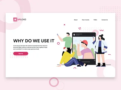Upload design illustration ui ux web website