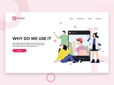 Upload design illustration ui ux web website