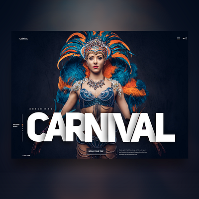 CARNIVAL Website Design carnival graphicart graphicdesign landing page screendesign typography uiux webdesign