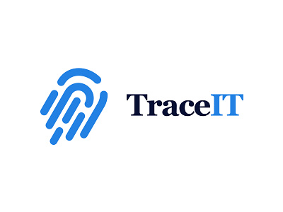 TraceIT Logo WIP branding clean data digital storage fingerprint illustration logger logo modern trace