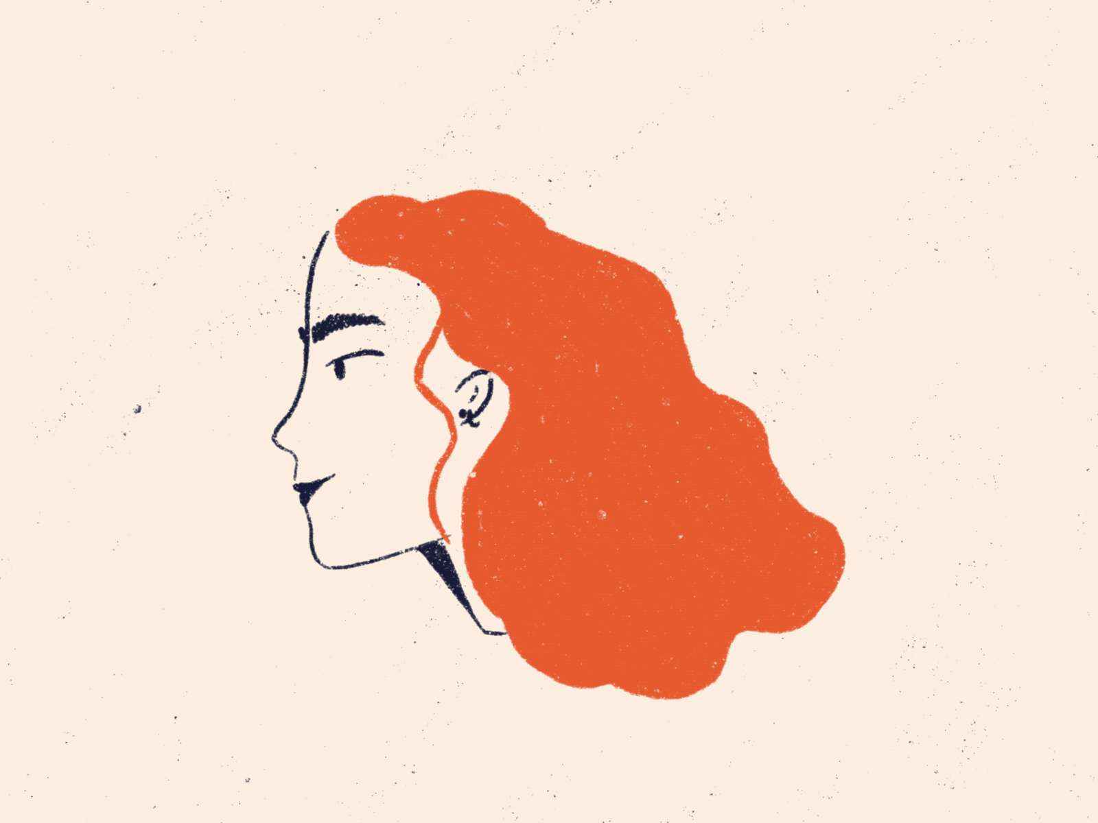 Curly character curly design digital fashion girl hair illustration joy person texture