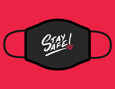 Stay Safe! - Design For Good Face Mask Challenge awesome brush lettering corona covid handlettering health mask merch merchandise social