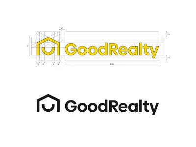 Good Realty - Logo Grid black and yellow black and yellow logo grid grid design grid layout grid logo home house house logo logo logo grid logotype real estate realestate realty smile smile logo yellow yellow logo