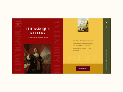 The Baroque Gallery concept art baroque design figma gallery typography ui web webdesign