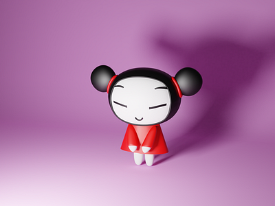 Pucca 3d blender cartoon cartoon character character characters low poly lowpoly render