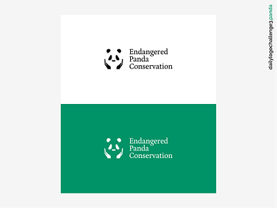 Daily Logo Challenge #03 - Panda dailylogochallenge dribbble endangeredpanda endangeredpandaconservation graphicdesign illustration logochallange logochallenge logodesign panda pandaconservation pandalogo