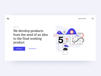 QuantFive Illustration abstract design development fresh graphic design illustration shapes ui ux