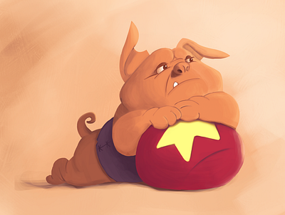 No sport - sad piggy digital art digital paint illustration pig illustration piggy sketch sketching