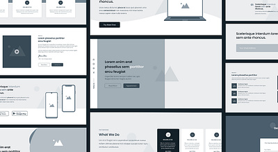 Wireframe Kit Project bootstrap 4 corporate design flat mockups ui ux web web design website