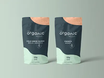 The Organic Project - Coffee Packaging art direction box of quirk branding classic design identity design logo design minimal organic organic food organic logo packaging packaging design quibbletrunk typography