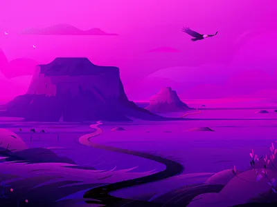 Pawnee National Grassland - Colorado cannabis colorado eagle illustration illustrations journey landscape light mount nature prairies purple road travel trip