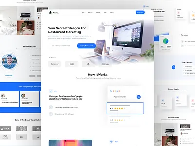 Marketing Web Design app clean ui markers marketing marketing design marketing site restaurant restaurant app restaurant design uiux webdesign website website design