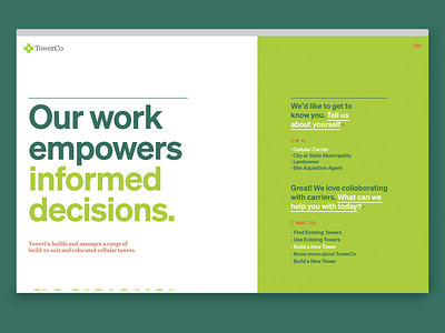 Unused Concept - TowerCo Website concept ui web web design website