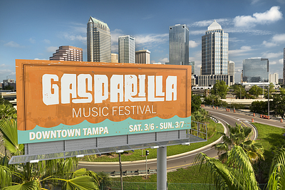 GMF Billboard 3d adobe billboard blue brand branding clites colby cyan design dimension gasparilla gmf grit illustrator logo mockup orange render tampa