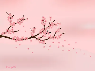 cherry blossom adobe illustrator flowers illustration