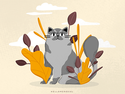 Always looking fur-ward animals background design cat cats character design characterdesign children illustration color cute cat digital drawing digital illustration flat illustration kitten minimal nature plants procreate visual art visual development