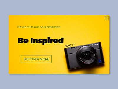 DailyUI - Day 016 016 dailyui dailyui016 dailyuichallenge design photography popup ui uidesign ux yellow