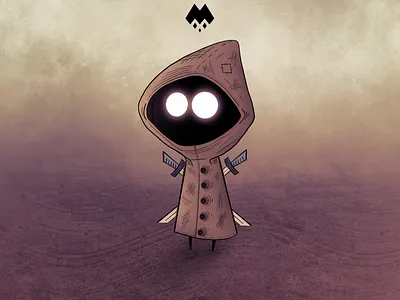 Wandering mercenary art assassin awful cartoon character comics creativity dangerous dark demon desert fog illustration ipad killer mart mercenary procreate scary thug