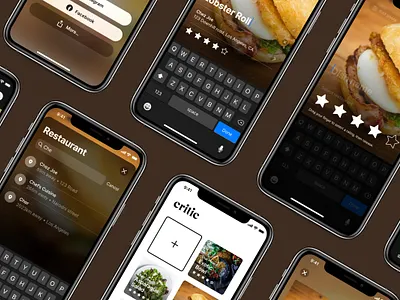 Critic app dish edit food grid instagram meal photo rate rating restaurant simple star