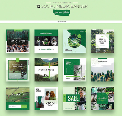 Banner designs for Social Media banner design facebook facebook cover fashion design green instagram instagram banner instagram template simple social media social media banner