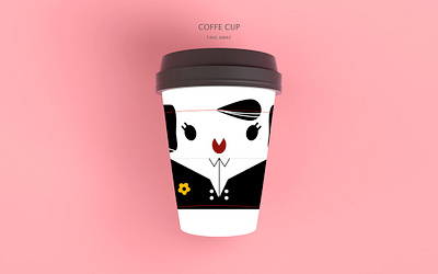 cafe cup branding design illustration typography vector