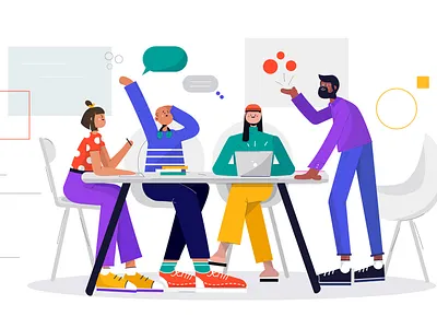 Pretend office adobe illustrator animation character character design editorial icon illustration logo minimalistic ui ux vector web
