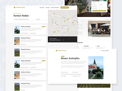 Sonnenland – Partner Directory cards design directory filter listings map partners products products page search ui ux web website