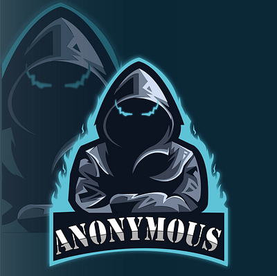 ANONYMOUS Mascot LOGO graphics for streamers graphics for streamers logo logodesign