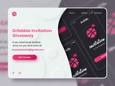 Dribbble Invitation Giveaway app design dribbble invitation dribbble invitations dribbble invite dribbble invite giveaway dribbble invites illustration neumorphic neumorphism skeuomorph skeuomorphism ui ui design uidesign web design website website design