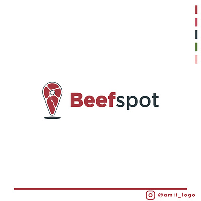 Beef spot branding design icon illustration logo vector