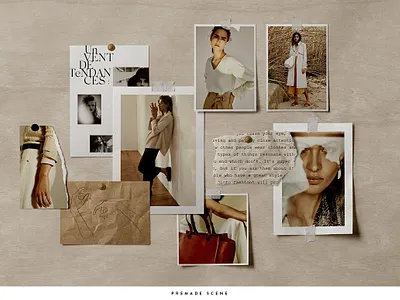Wall Moodboard Scene Creator mockup mood creator moodboard scene creator