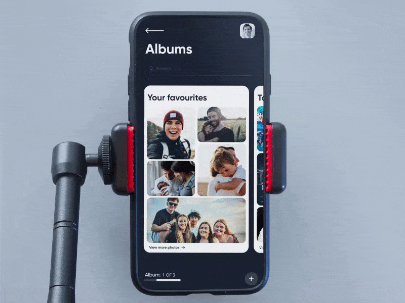 Photos/Album App album app app design clean dashboard dashboard ui gallery ios minimal mobile mobile app design mobile design mockup photo album app photo app photos product design prototype ui