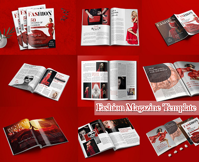 Fashion Magazine Template branding company profile design ebook cover indesign template magazine cover template design