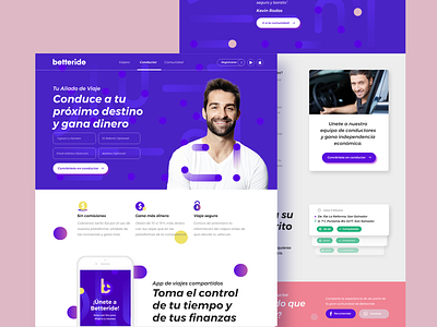 Betterride app better design driver ride travels web webdesign website