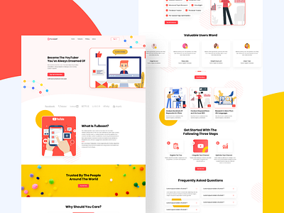 SaaS (Youtube Channel Optimization Tool) 2020 trend animation branding clean design illustration minimal modern design popular shot saas landing saas landing page typography ui ux visual design web website youtube youtube channel youtuber