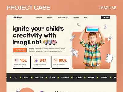 Google Ads Landing Page – Kids ImagiLab Workshops conversionoptimized creativelearning digitalmarketing edtech education figma googleads interactivelearning kids kidsworkshop landingpage ui ux webdesign workshoppromo