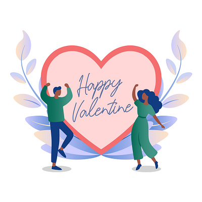 Happy Valentine! animation art illustration love typography ui valentine