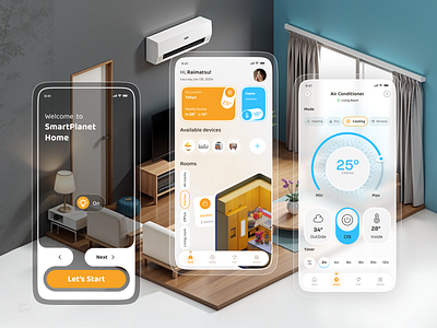 SmartPlanet | Smart Home 3d 3d design ai android app application design illustration ios japanese life style mobile app smart home ui uiux user experiecne ux