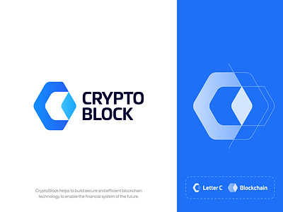 CryptoBlock - Logo Design blockchain branding crypto crypto logo cryptocurrency cryptocurrency logo designxpart logo logo design