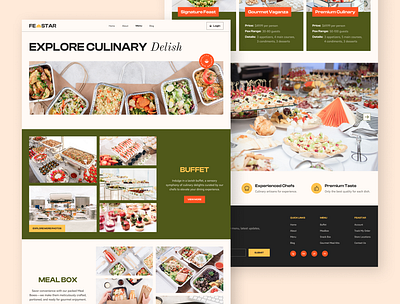 Feastar Menu & Testimonial Page – Food Catering Website about us page brandi dentity business growth catering website client testtimonials design inspiration digital design figma template food business food catering online marketing restaurant website ui inspiration ui showcase ui trendss uiux design ux design web design